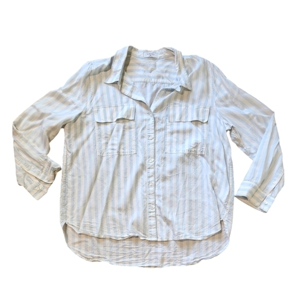BABATON‎ STRIPED BUTTON DOWN TOP 2XL